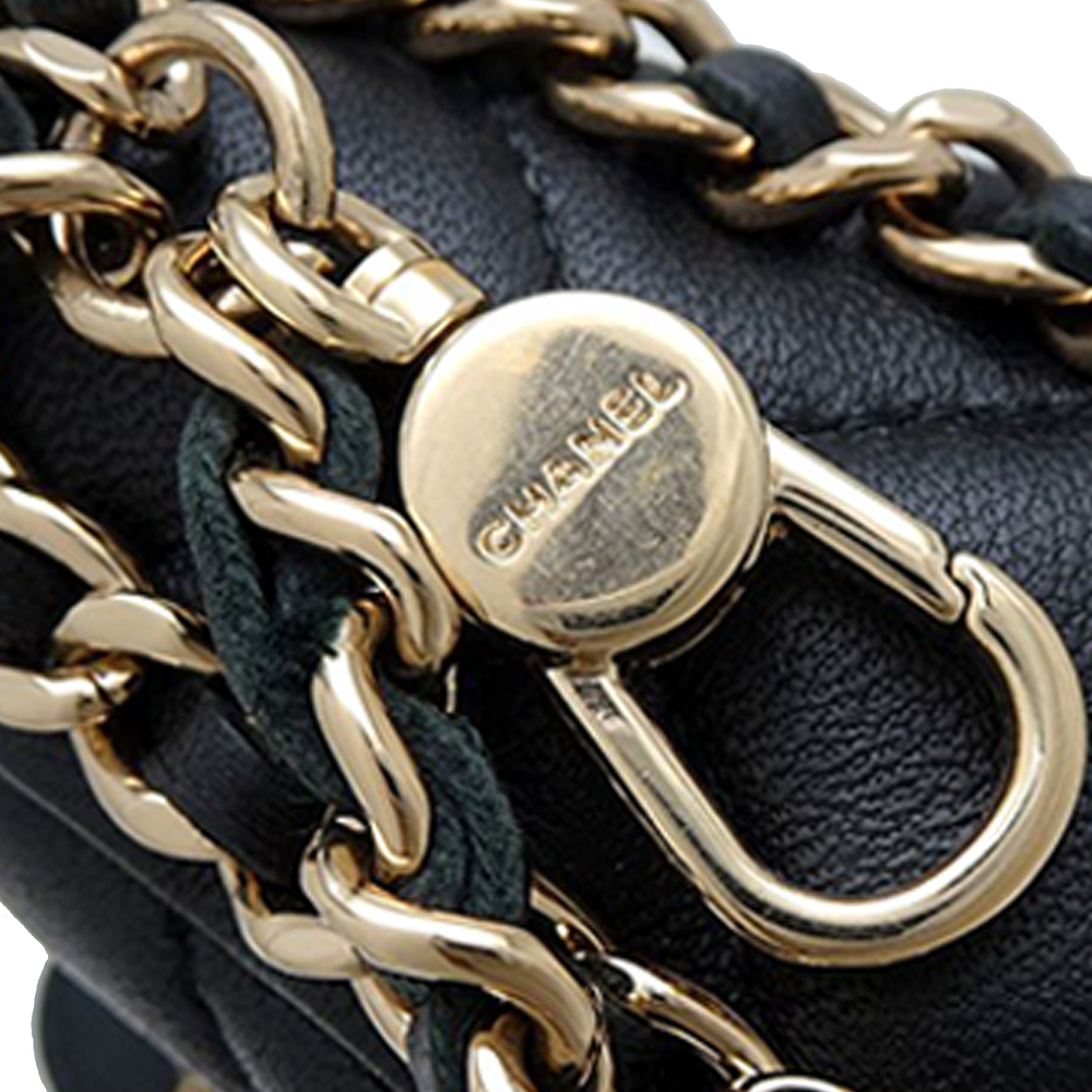 Pre-Loved Chanel Mini Quilted Lambskin Chain Around Hook Hobo - Picture 10 of 12